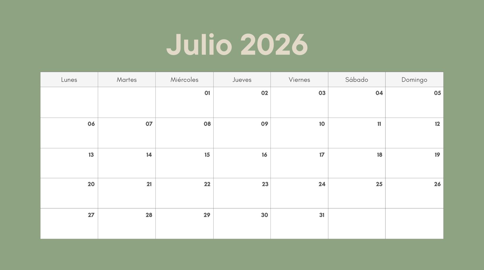 Julio 2025